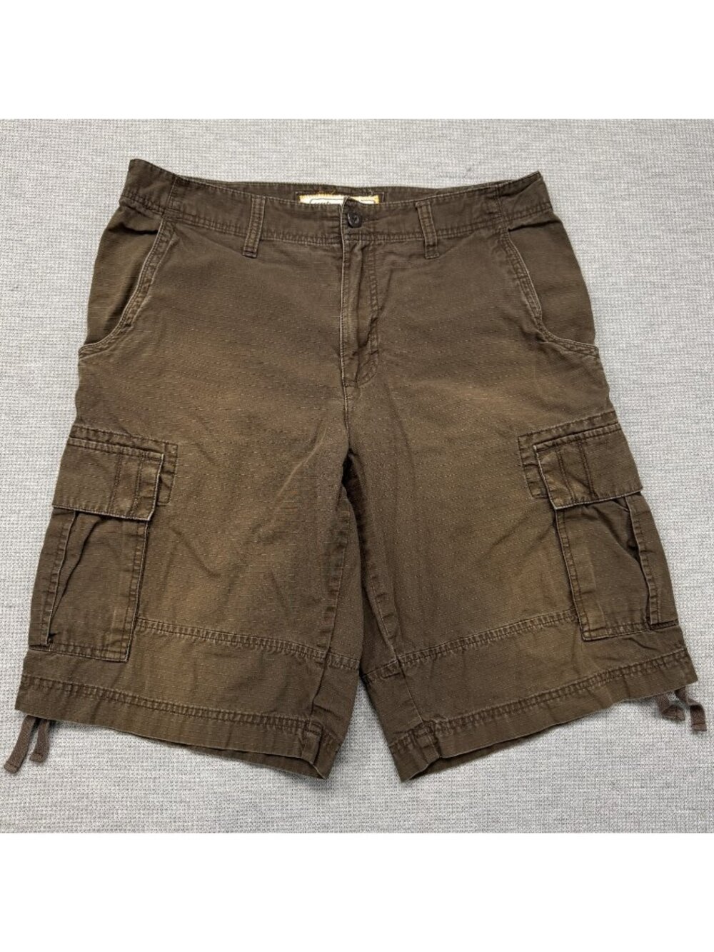 Urban Pipeline UP Cargo Shorts Mens Size 33 Brown Snap Pockets Cotton Mid Rise